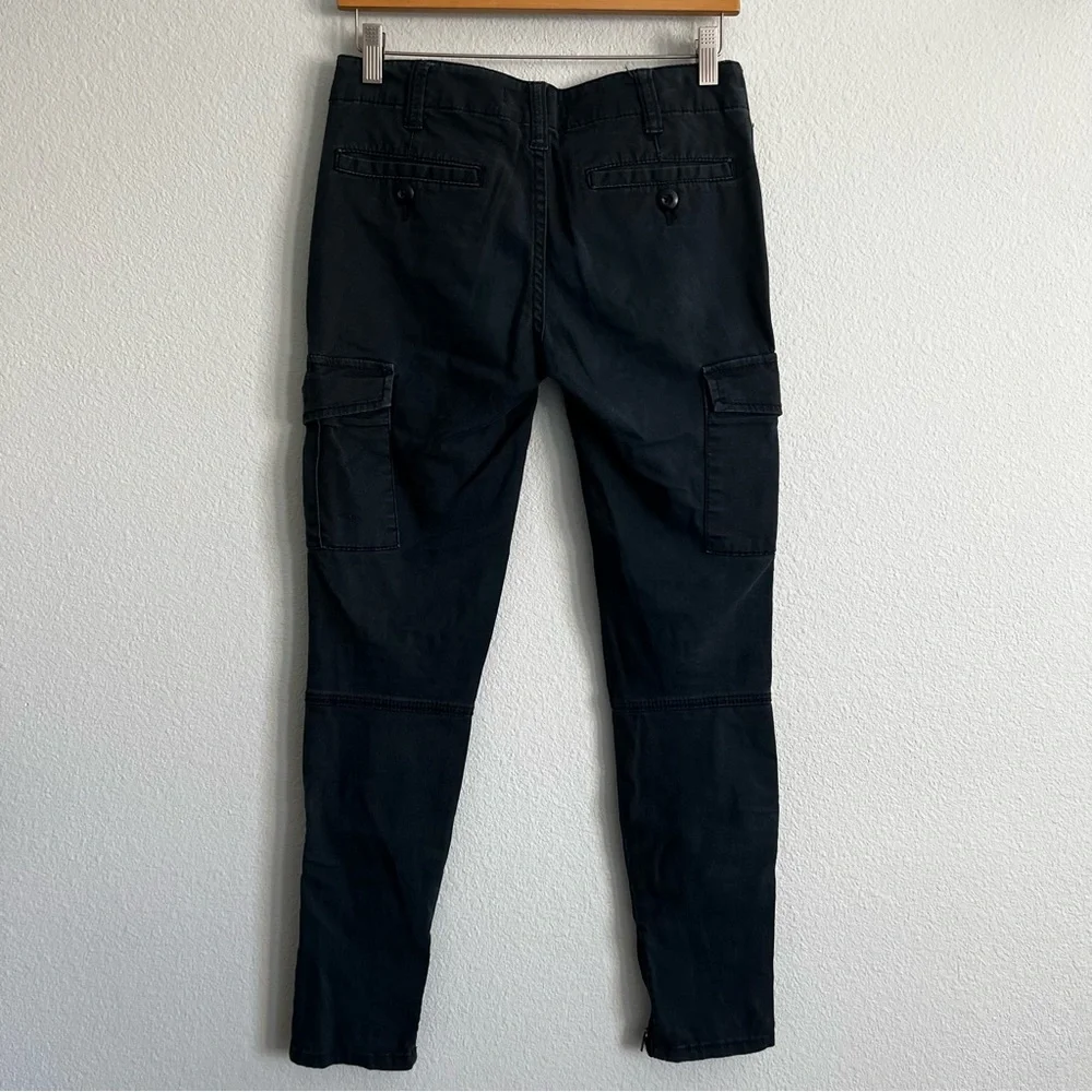 Free People Black Military Skinny Leg Cargo Pants. Size 26 - Picture 5 of 7